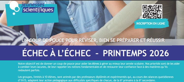ÉCHEC À L’ÉCHEC – PRINTEMPS 2026